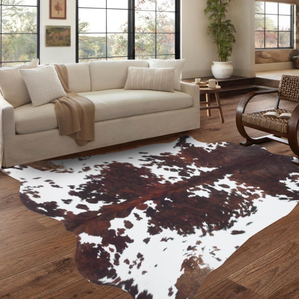 1 alfombra de cuero de vaca, decoración navideña,   navidad, alfombra irregular   de lujo, decoración   y elegante para el hogar, adecuada para  , dormitorio, comedor, cocina, pasillo, lavandería, alfombra para   de jardín  