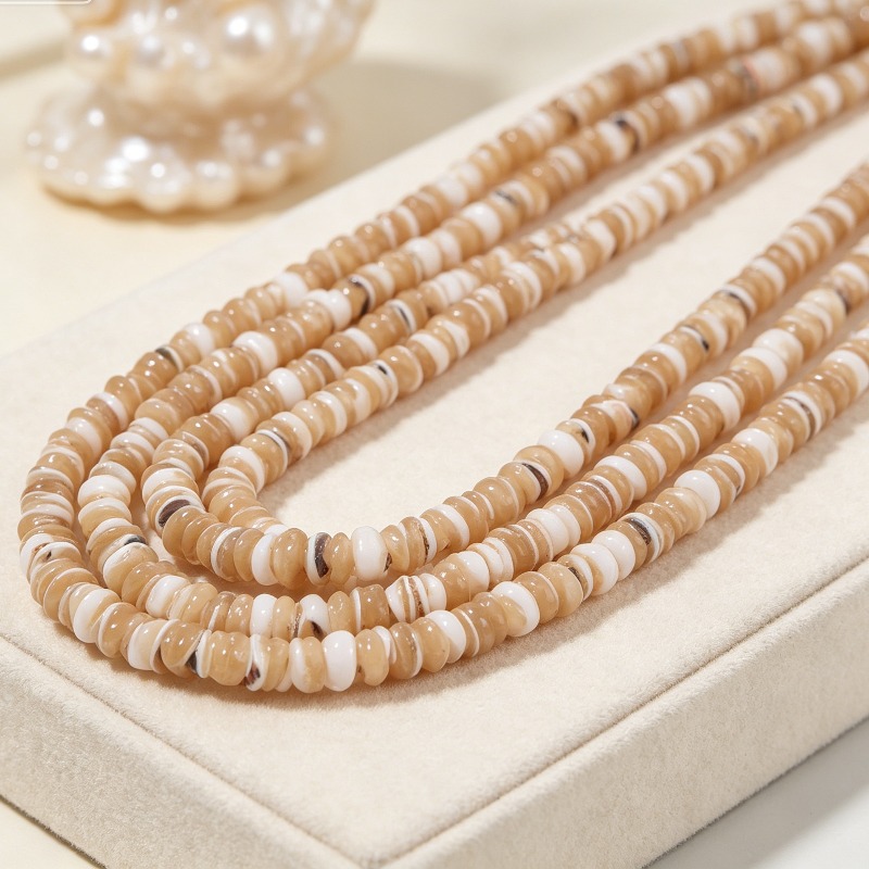 5 X 2Mm Natural Stone Beige Irregular Round Loose Beads