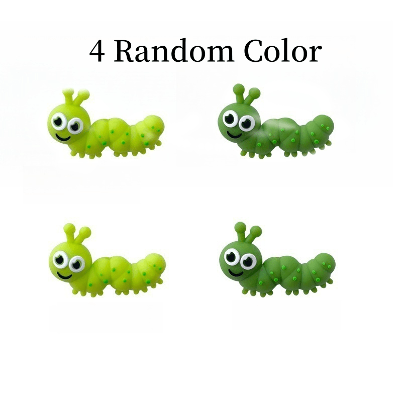 Image of 3d Silicone Beads For Pens, 4pcs Random Color Caterpillar Silicone Beads Bulk Shaped Silicone Beads Loose Rubber Silicone Beads For Beaded Pens Making, Mother's Day Gift