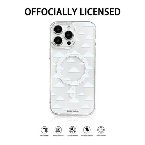 Phone Case: Light Cloud Print Transparent Magnetic Phone Case for 11/12/13/14/15/16/17 Pro Max, Official Drop-Proof, Scratch-Resistant, -Resistant Compatible Case, Full-Coverage Protective Phone Cover