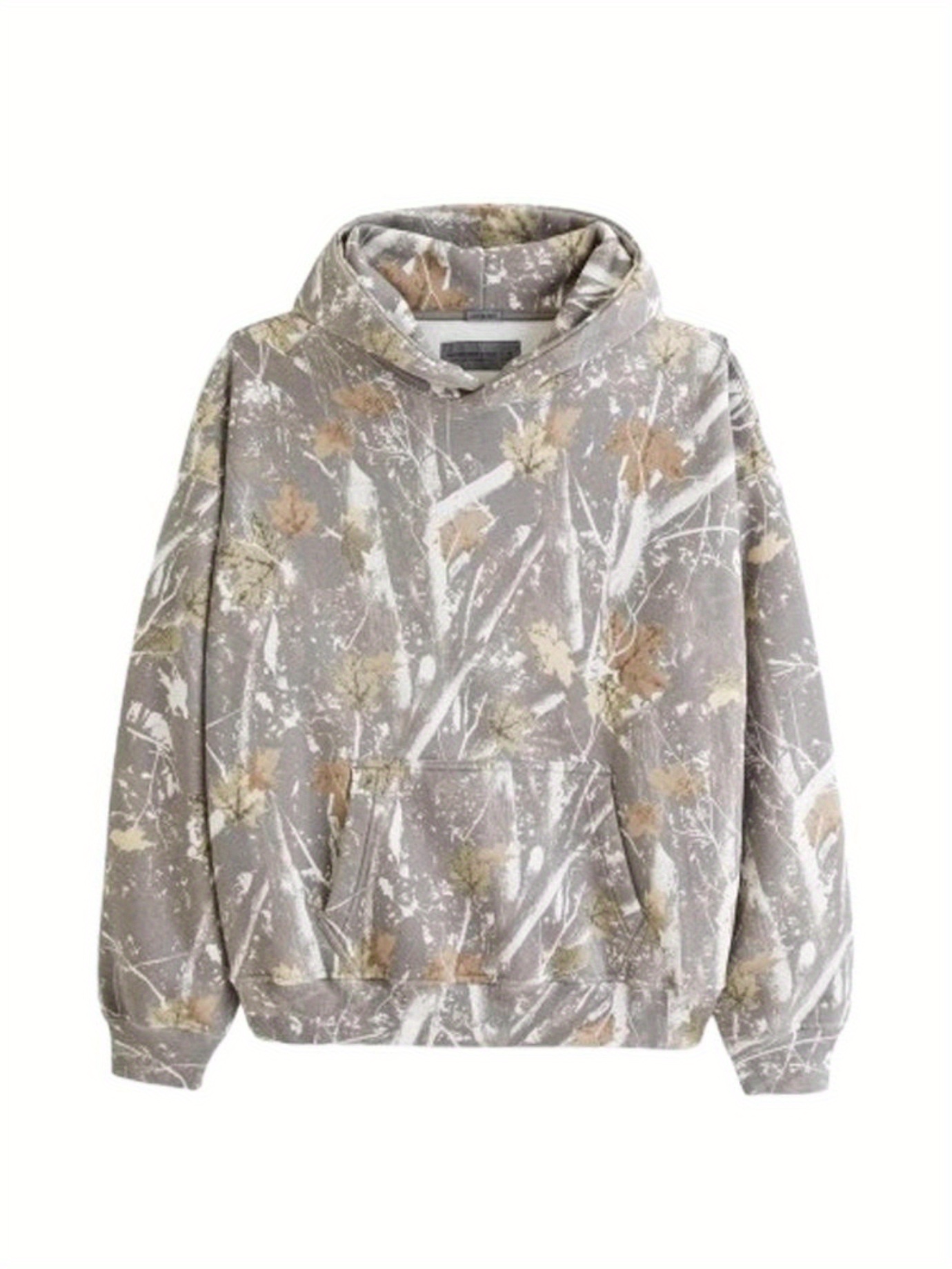 24WB10PB（KAMOME JULMCOMO Teen Girls Camo Hoodies Oversized Maple Leaf Print