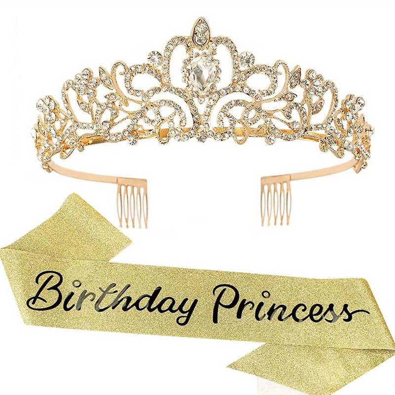 Couronne De Princesse En Cristal - Bandeaux D'anniversaire