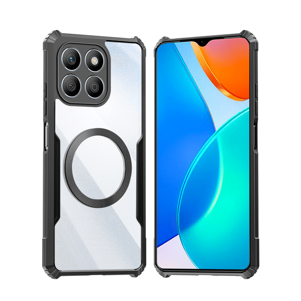 TEMU Phone Case: Compatible With Honor X6 4g Phone Cases Magnetic Casing Shockproof Soft Cover Acrylic Transparent Back Protection Shell