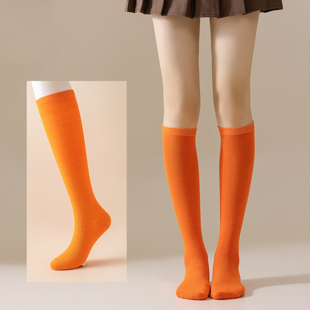TEMU 1-pair Women's Knee- & Socks - Macaron & Colors (hand Wash Only), High-elasticity Breathable Costume Suits For Cosplay, Themed Events, Casual