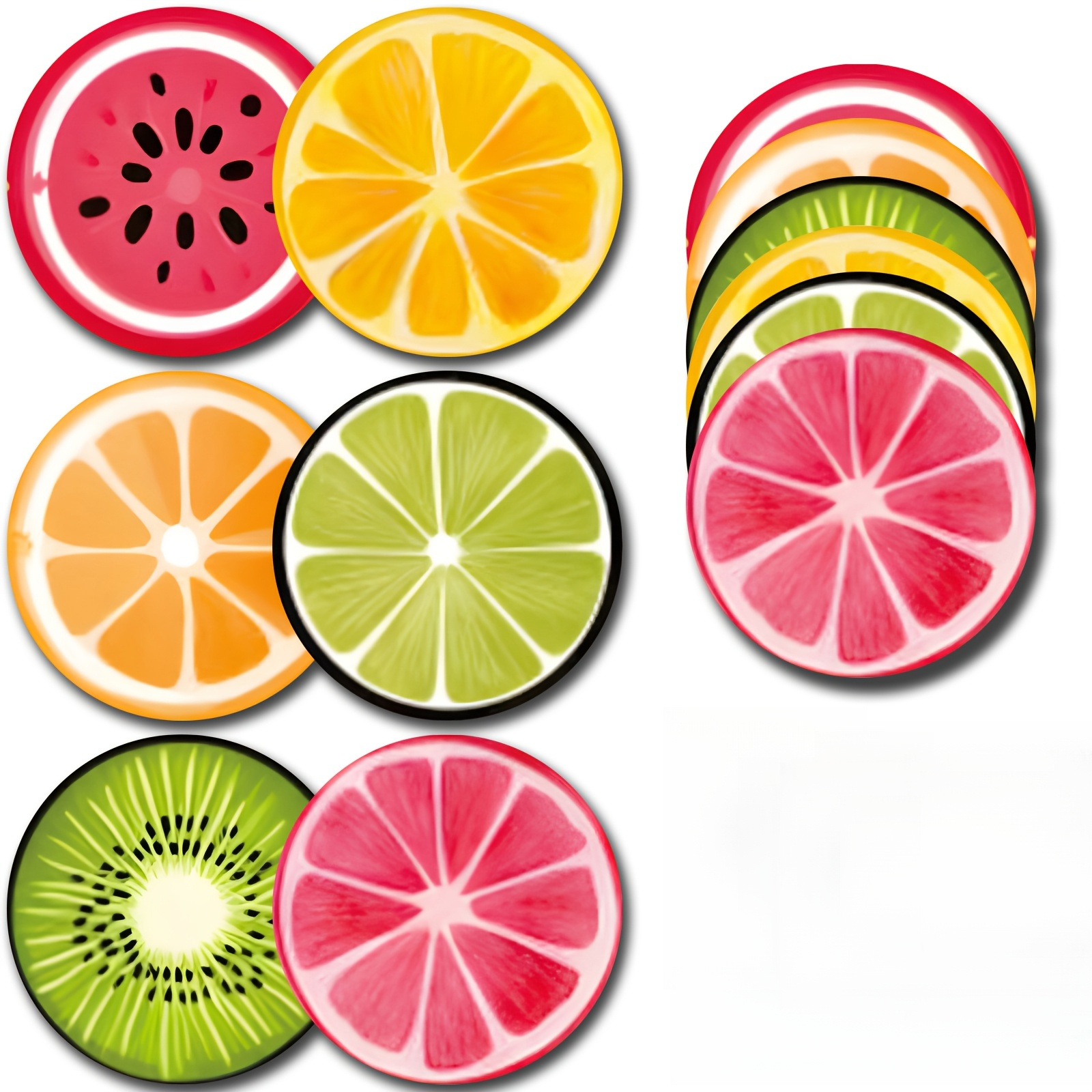 TEMU 6pcs/set, Watermelon Themed Elegant Wooden Coffee Coasters, Hand Wash Wooden Beverage Coasters, Suitable For Holidays, Thanksgiving, Mother's