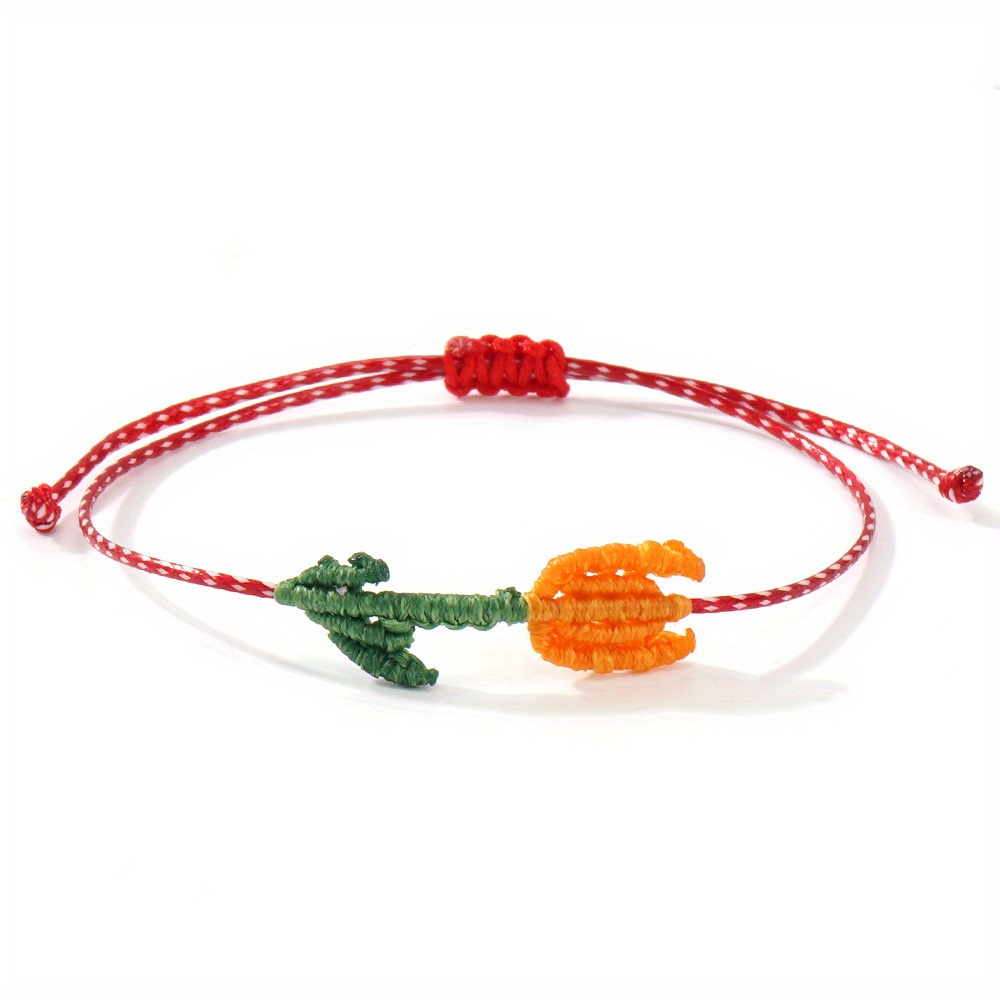 Handwoven Tulip Charm Bracelet - Adjustable Beaded Summer Jewelry