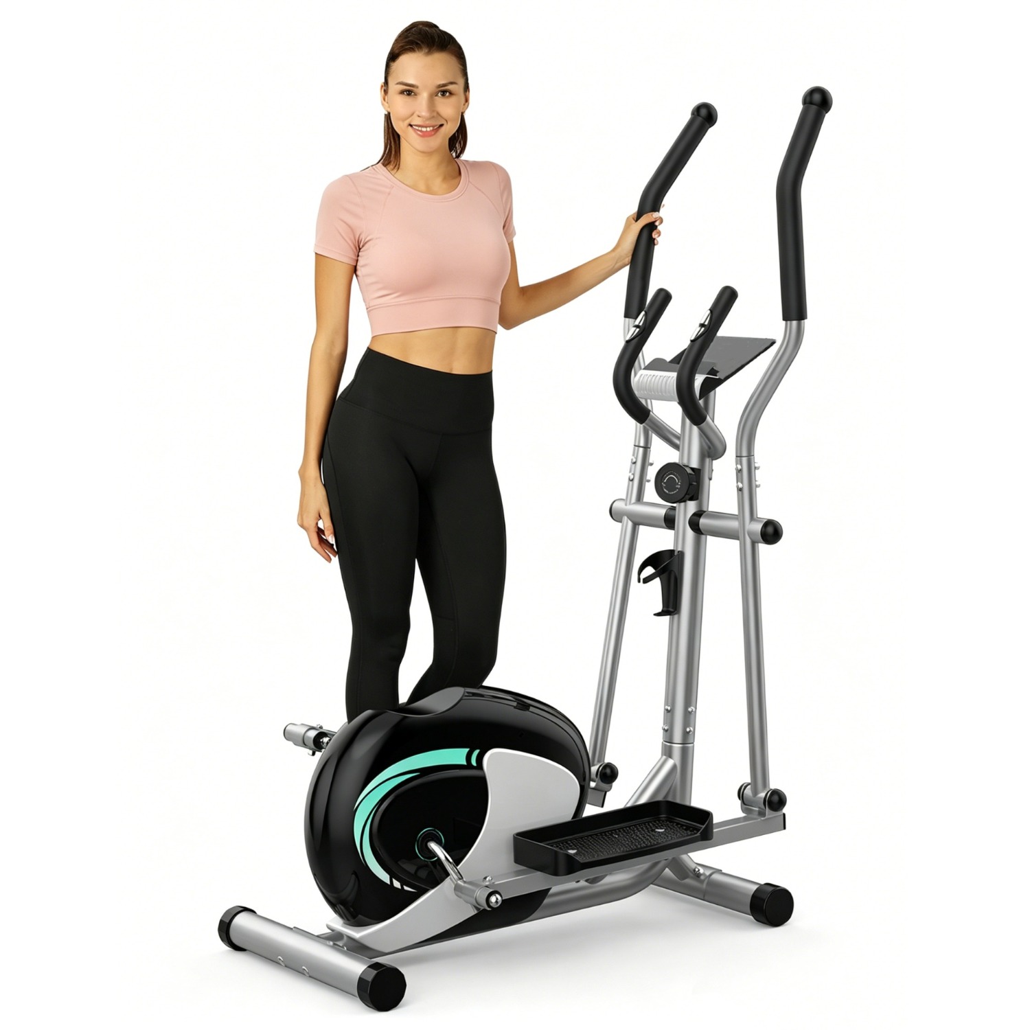 Home Elliptical Cross Trainer, Magnetic Resistance, 16 Adjustable Resistance Levels, Smooth Full- Machine, Without…: retailer-supplied image