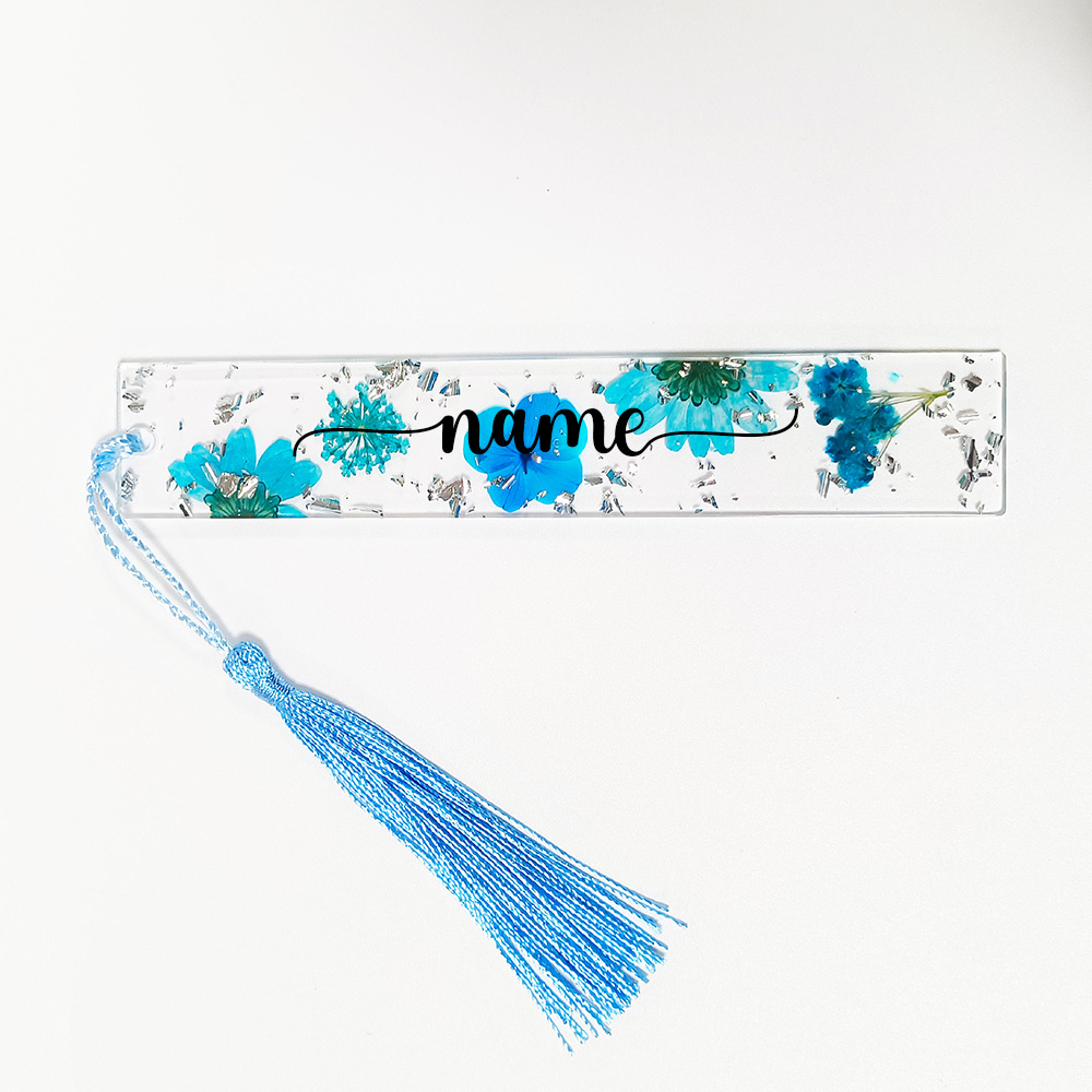 TEMU Personalizzato con Fiori Pressati, in Resina Margherita, Personalizzato con , Segnalibri per Donne, Regalo per Lettori, Regalo , Idee Regalo per