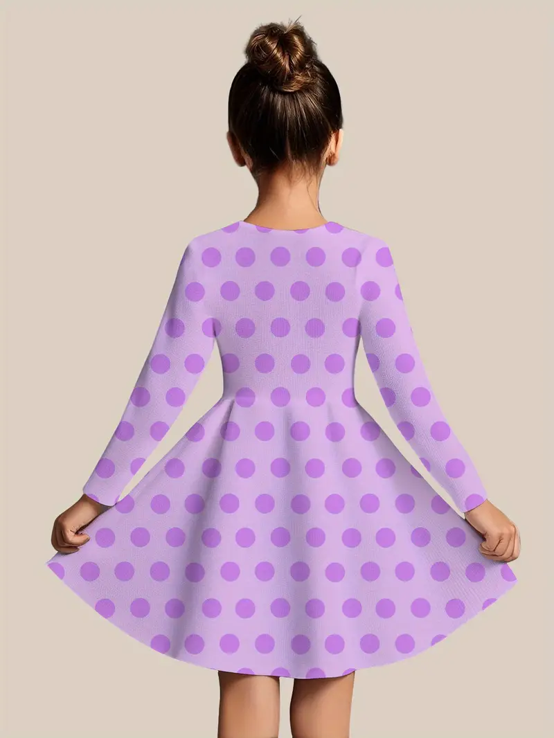 fashion full print purple polka dot dress random print - Temu Germany fashion full print purple polka dot dress random print - Temu Germany