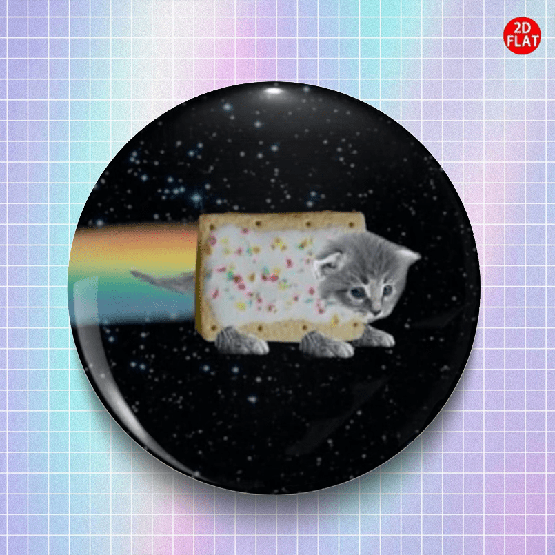 TEMU Broche 2D de gato pan - Elegante, adecuado para coleccionar pequeños accesorios, pin con temática de pan para jeans, ropa, mochilas y sombreros,