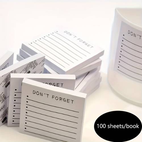 100 sheets self sticky notes remind study memo portable reading log suitable for planning home and office use