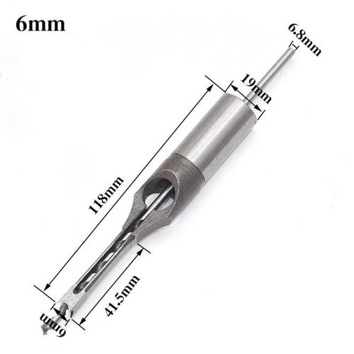 1pc 6 30mm hss twist drill bits woodworking drill tools auger mortising chisel drill diy furniture square hole extended saw