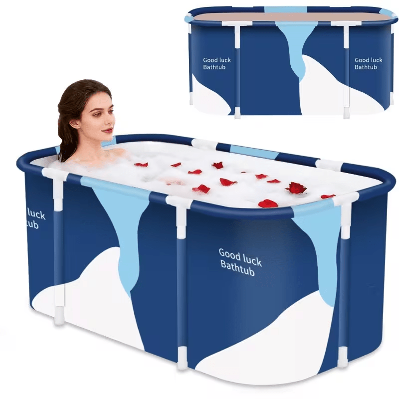 E-shop Extra Große Moderne Tragbare Faltbare Badewanne, Rechteckig, Ausgezeichnete Wärmespeicherung, Geeignet für Heiß- und -, Saunen und Eiskübel,