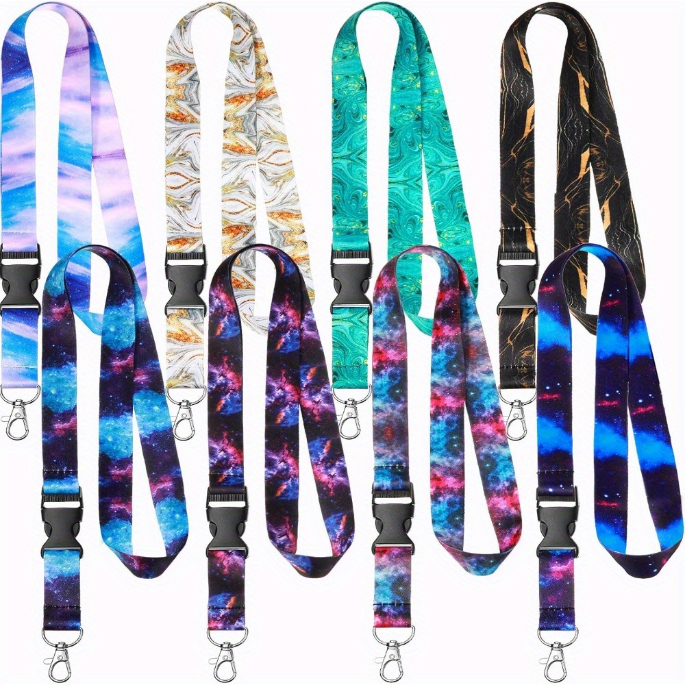 Visitor ID Badge Cards With Lanyards - 10 Pack Reusable Plastic Passes For Events, Schools, Offices