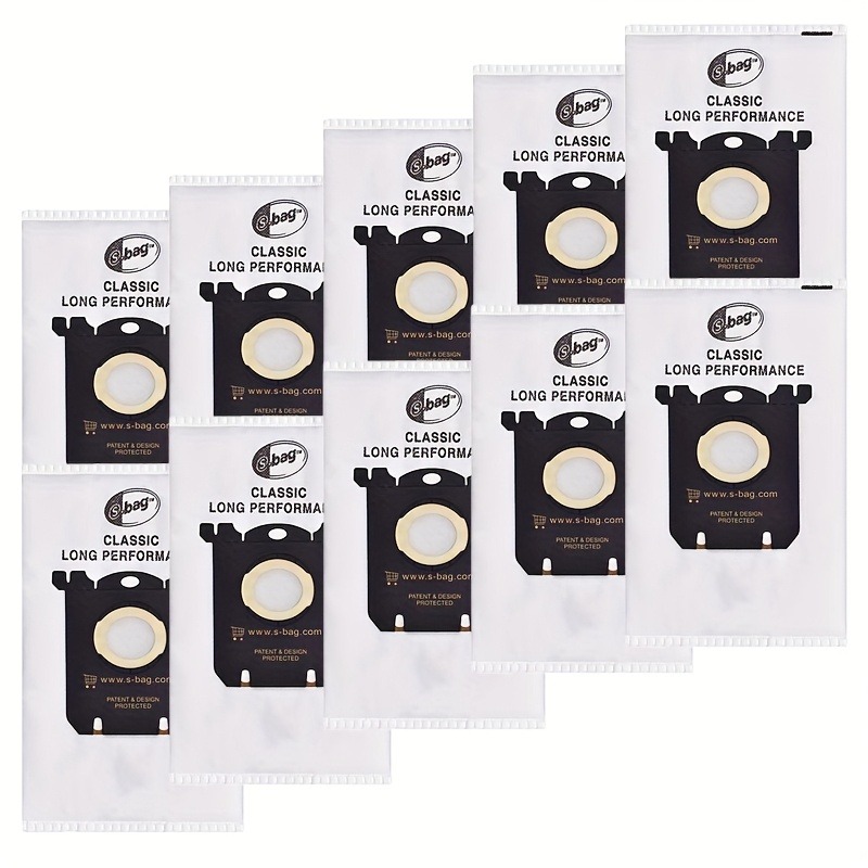 TEMU Suitable For Classic Vacuum Cleaner Models El200f, El4100, El4200, El6985, El7000, And El8500, A 10pcs Replacement Dust Bag Set