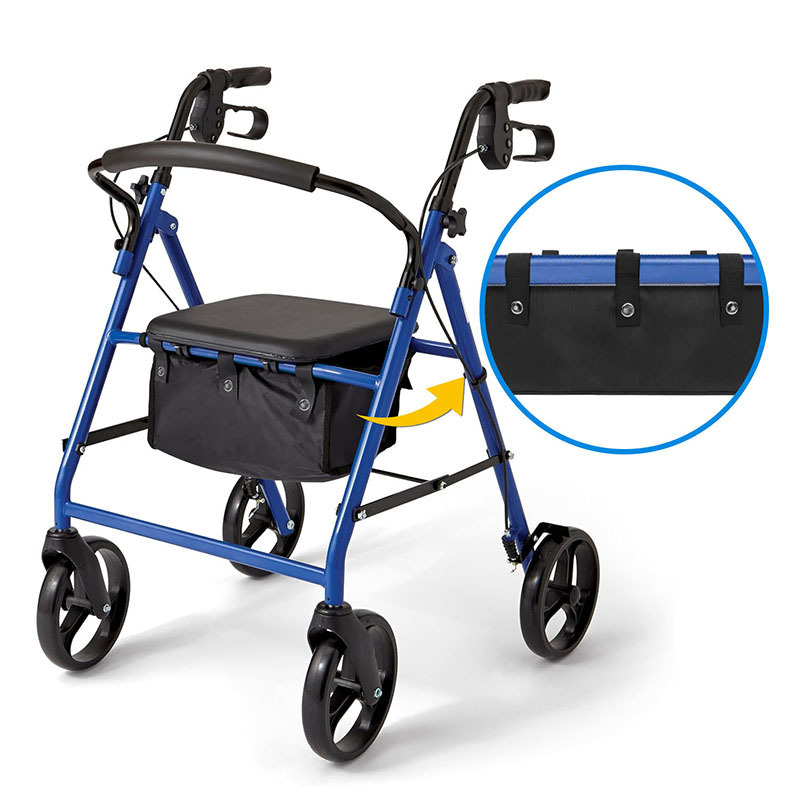 1 large rollator walker basket four wheel rollator walker basket under seat roller bag reusable basket suitable for women men and the elderly Product details 3