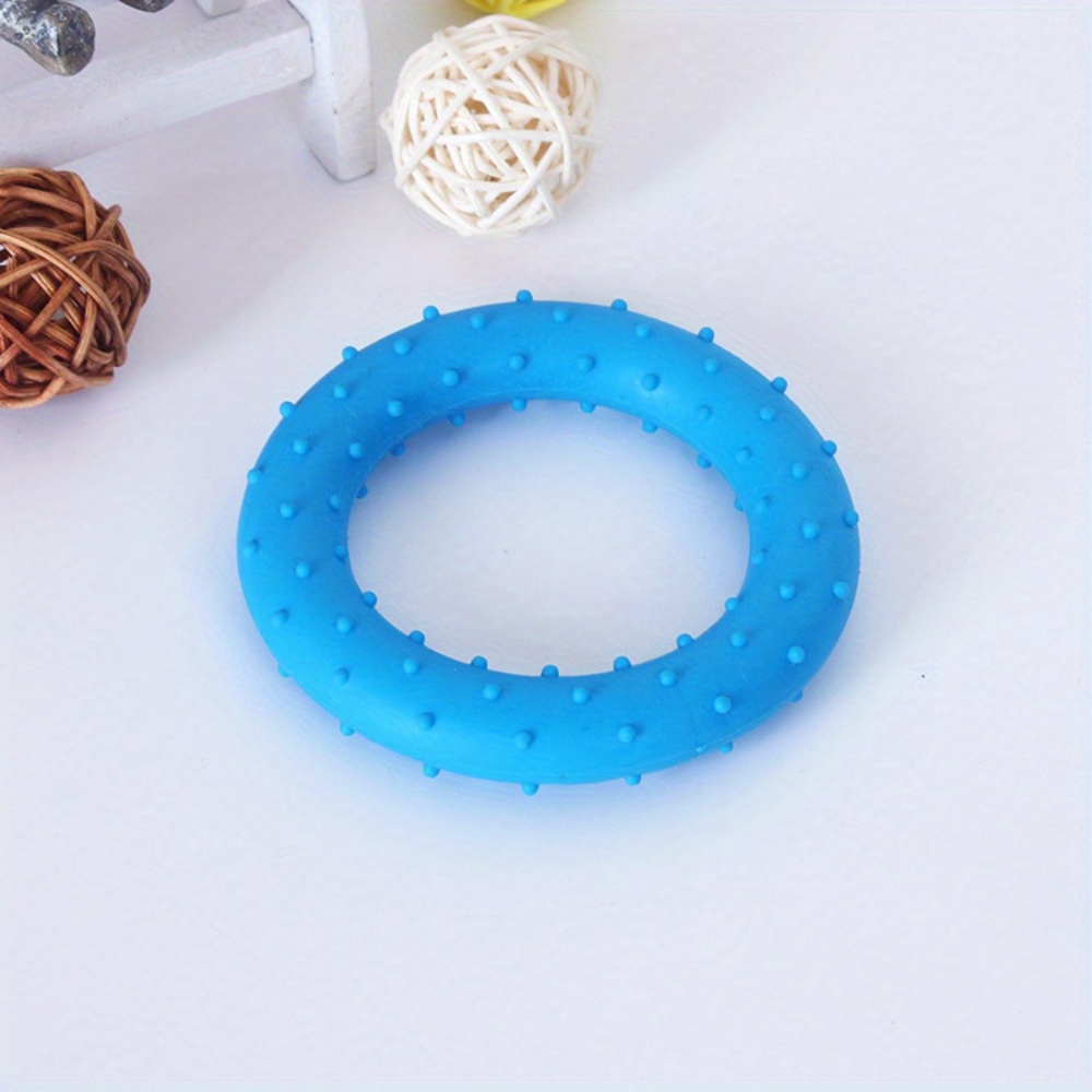 TPR Pet Chew Toy for Small Dogs - Interactive Puppy Molar Teeth Cleaning and Training Biting Toys, Anti-bite Training Thorn Circle Toy