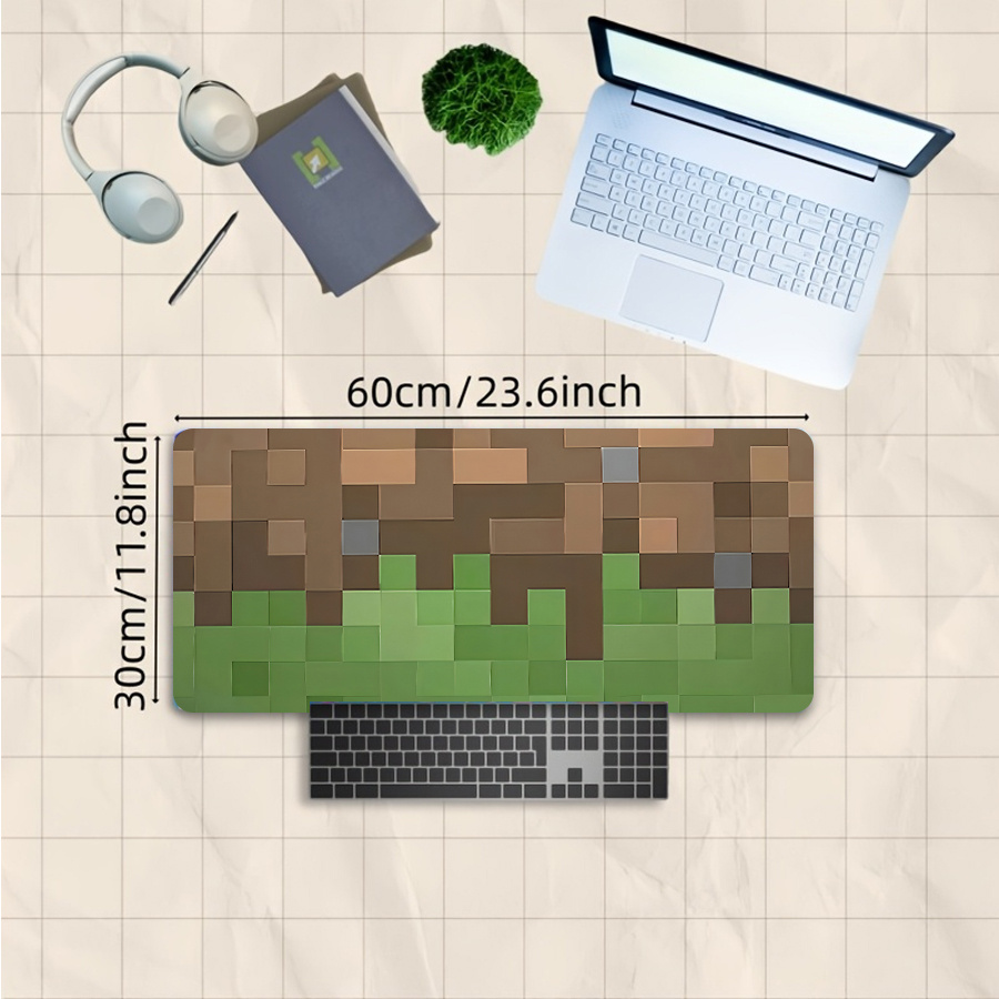 TEMU 패브릭 게이밍 마우스 패드, 스티치 처리된 가장자리, 미끄럼 방지 고무 베이스, 노트북 PC 마우스 키보드 액세서리용 사무실 책상 매트, 게이머 및 사무실용 확장 사이즈