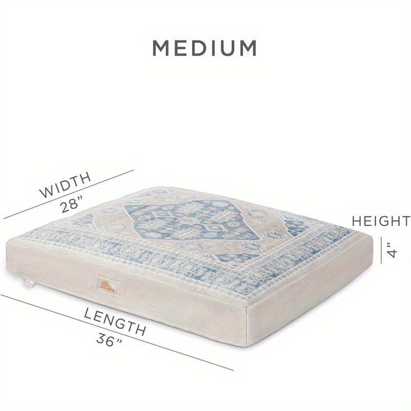 cuddletown medallion   dog bed machine washable soft     cover 36 x28 x4 for medium dogs plush pet bed with plush pillow   decor   design durable   Product details 2