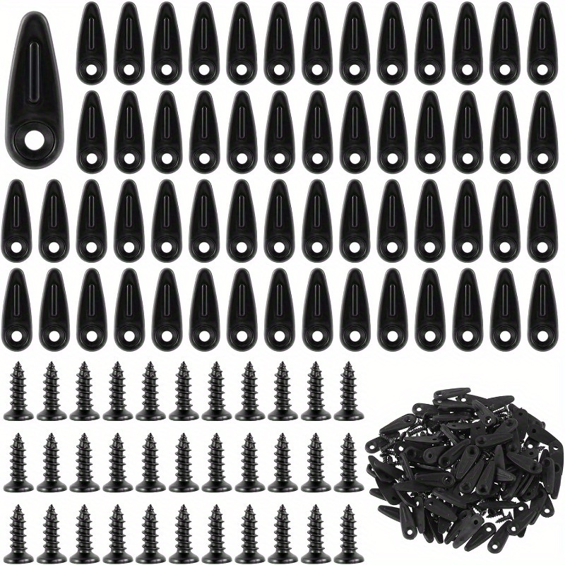 TEMU 40 Picture Frame Clips And 40 Corresponding Black Iron Screws, Designed For Hanging Artwork Decorations With Metal Rotating Buttons And Screws