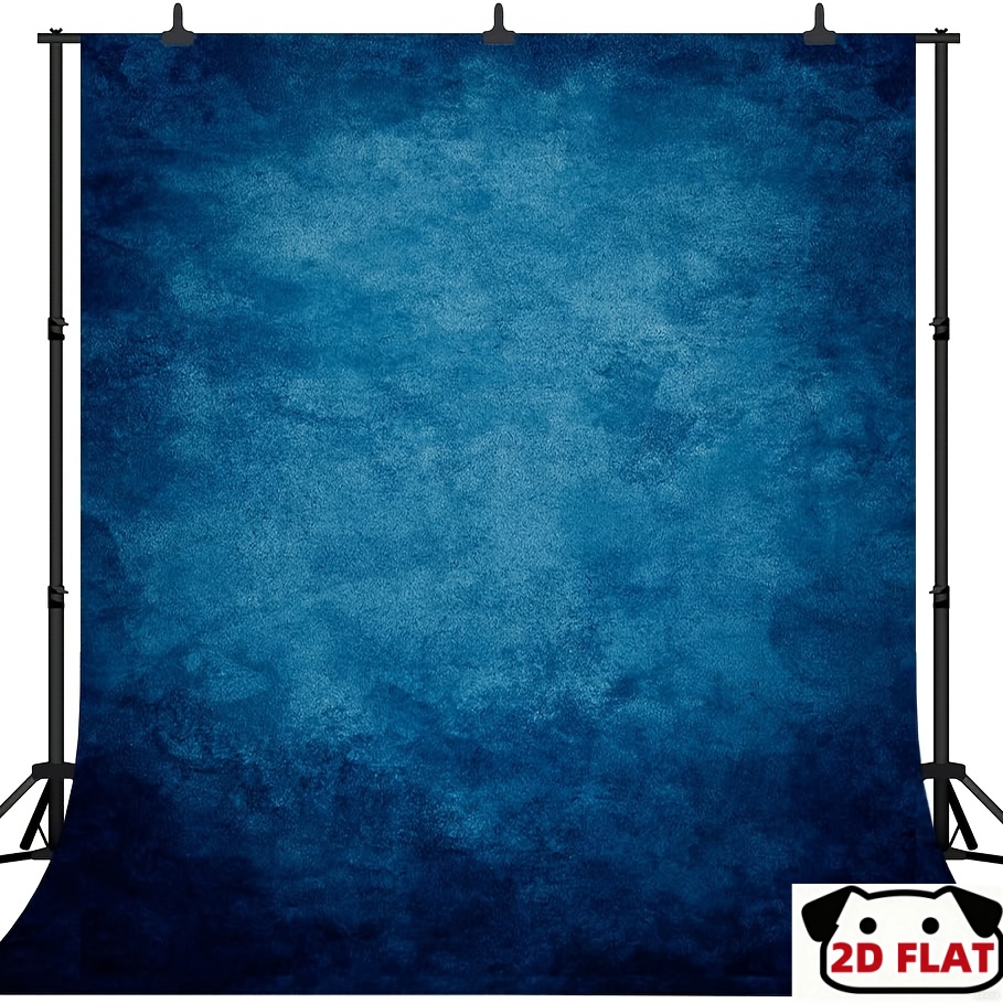 TEMU 1pc Neutral Blue Abstract Solid Color 2d Flat Banner - Reusable Backdrop Suitable For Photos, Graduation Portraits, Weddings, Birthdays, And For