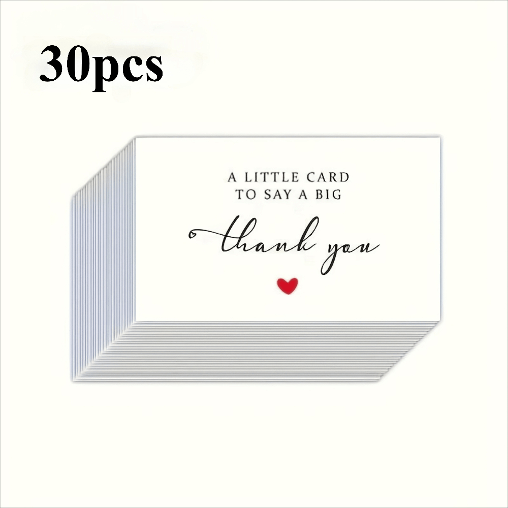 TEMU 30/60 cartes de remerciement, chaque petite carte représente un grand , significatives, légères et faciles à utiliser