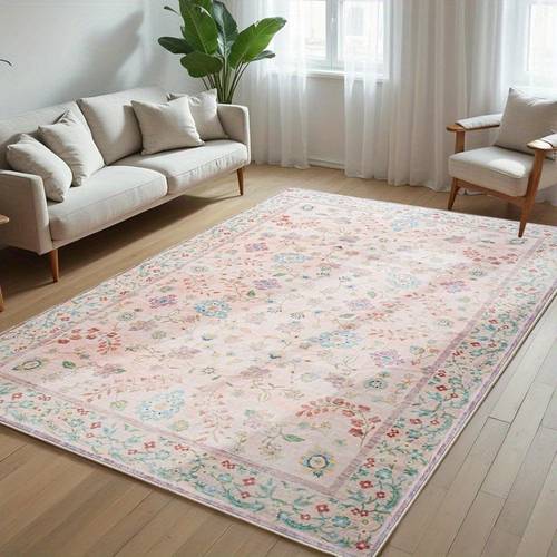 rugs washable wool rugs for living rooms non slip low pile vintage bohemian rugs for rooms home offices bedrooms bedside tables