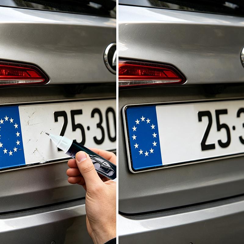 2 vnt. automobilio numerio ženklo blukimo taisymo rašikliai, balti ir juodi rašalai, nuolatiniai žymekliai, įbrėžimų taisymo rašikliai, „pasidaryk pats“ biuro raštinės reikmenų rašiklis metalui, nerūdijančiam plienui, plastikui