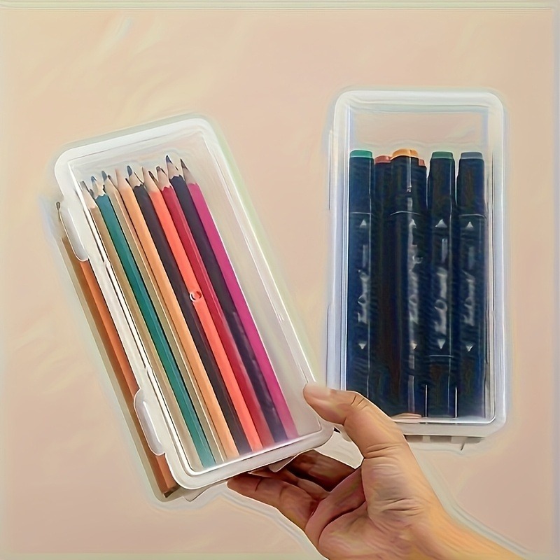 TEMU 4pcs/2 Sets (2 Contenants et 2 Couvercles) Grande Boîte de Rangement Transparente avec Couvercle, Organisateur Empilable Robuste, Plastique