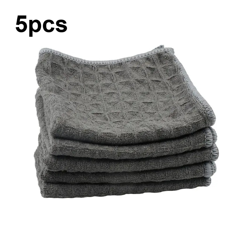 TEMU 5pcs Super Absorbent Towel Barista Towel Rag Bar Coffee Machine Cleaning Cloth Tableware Household Cleaning Towel Tools