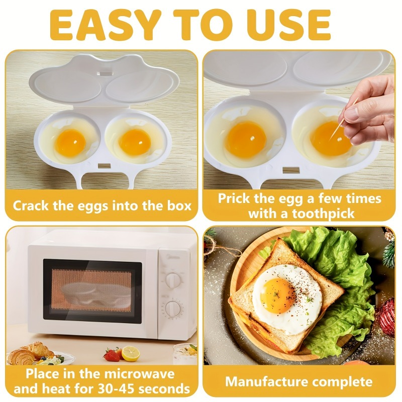 Multi-Functional Double-Compartment Egg Steamer for Quick Cooking