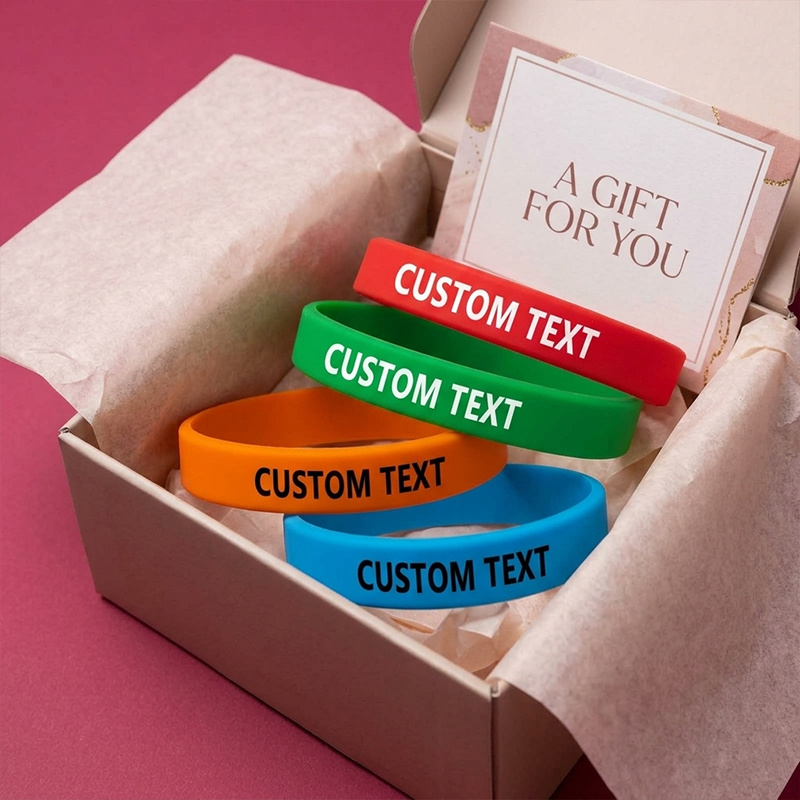 Custom Silicone Wristbands 180pcs Set, Gift for Her/Him