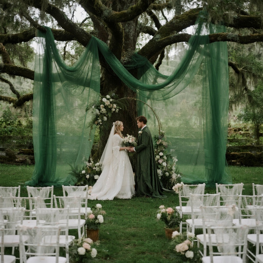 a romantic dark green ribbon decoration - Temu Oman