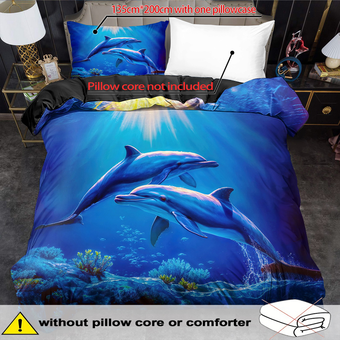 2/ 3pcs Quilt Cover Set, Print Duvet Cover Set, King Bedding, Polyester Machine Washable, Quilt Decoration, Bedroom , Birthday Gift (includes 1 Duvet Cover + 1 Pillowcases, No Quilt Core)