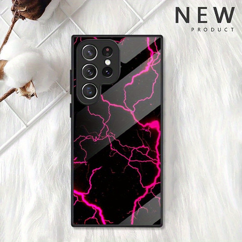 TEMU Phone Case: Artistic Lightning Wire Phone Case For S25 Ultra, S25 Plus, S25 Edge, S25, S24, S24 Plus, S24 Ultra, S24 Fe, S23, S23 Ultra, S23