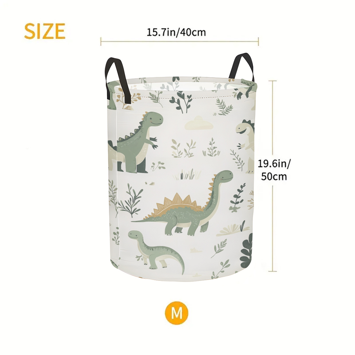 E-shop Dinosaurier Wäschekorb mit zusammenklappbarem Design und stabilem Griff - Niedlicher Dino-Wäschekorb für Zimmer, Aufbewahrung,