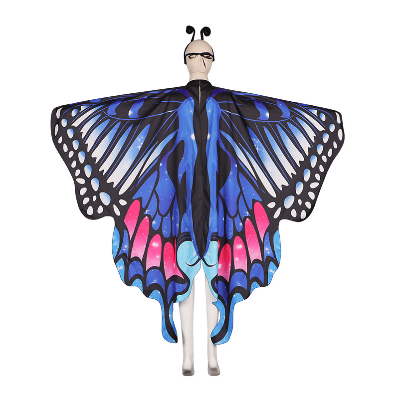 Cape Ailes De Papillon Multicolore Pour Femme – Costume Papillon Pour Carnaval, Fête, Cosplay