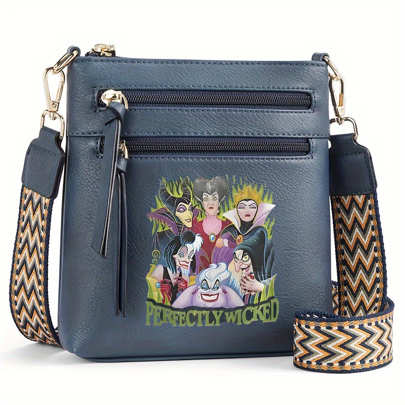 TEMU , And Other Characters, With Gradient And Perfectly - Fashionable Cartoon Print, Large Capacity, Multiple Pockets, Daily Commuting And Holiday