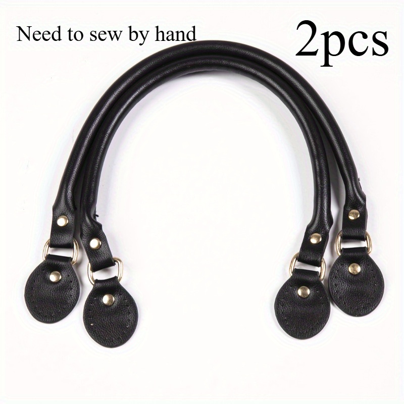 TEMU Lot de 2 bandoulières pour sac à main en cuir PU CEE DIY, convient pour les fournitures de fabrication, bords huilés, 6 couleurs pour le