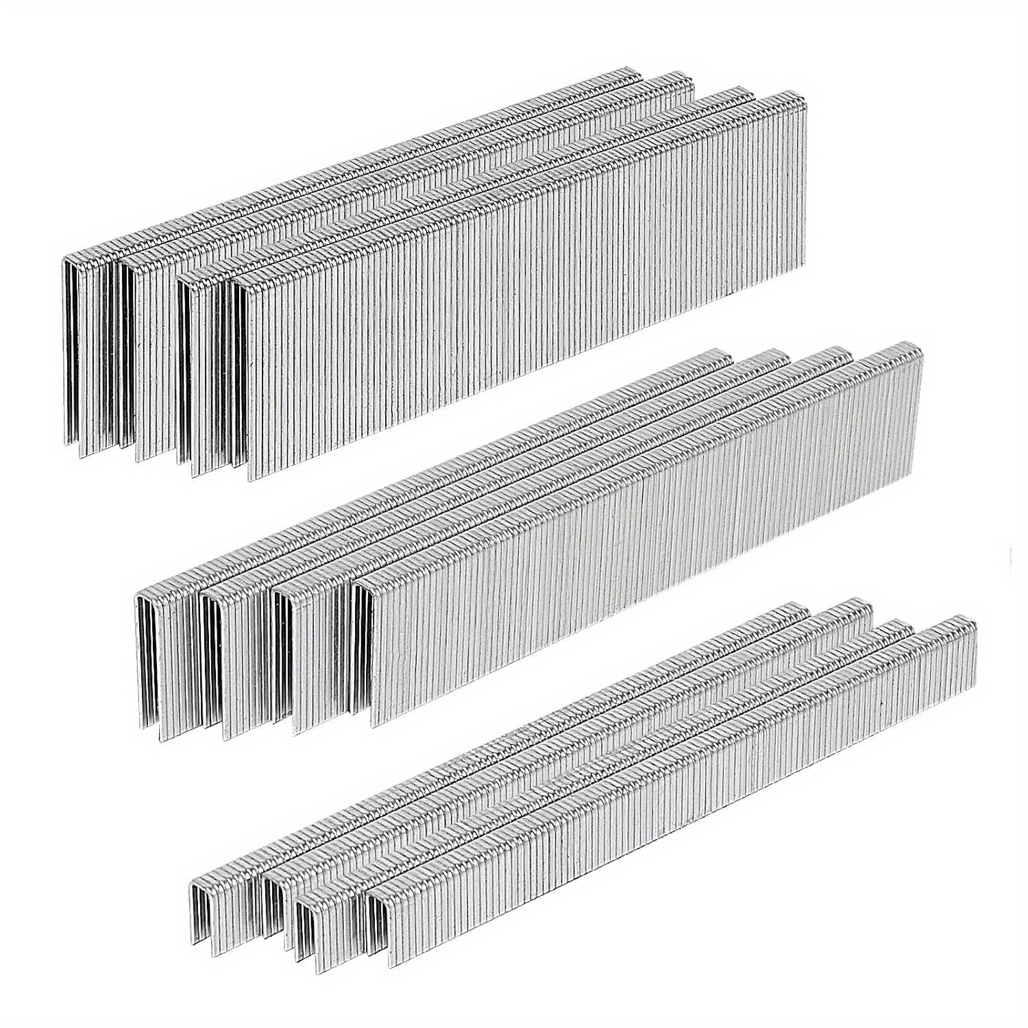 Image of 1200 Counst 18 Gauge 1/ 4" Narrow Crown 1/ 2"-400, 3/ 4"-400, 1"-400, 425k 419k 413k, Heavy Duty Galvanized, Assorted Size , For Pneumatic, Electric Stapler