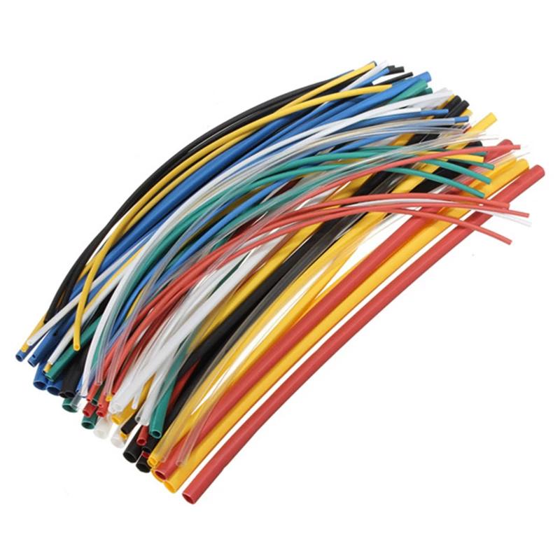 E-shop 70 Stück Schrumpfschläuche für Kabelschutz, Kabelabschirmung & Heizrohre - 8 Größen farbcodierte PE-Ummantelung (1,0-5,0 mm Durchmesser) für