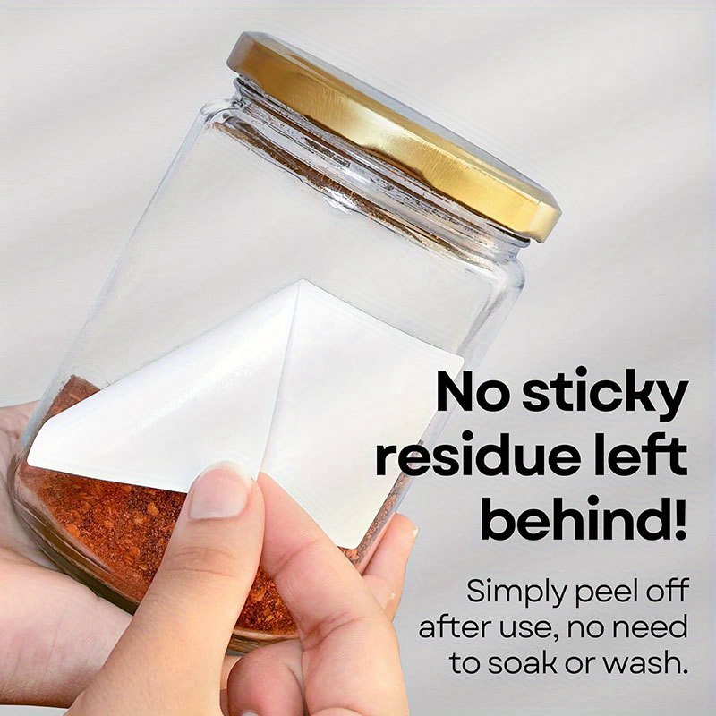 100pcs waterproof removable freezer labels no residue white sticky notes for kitchen organization food containers jars pantry storage ideal for meal prep non contact paper material kitchen organization clear visibility labels durable labels