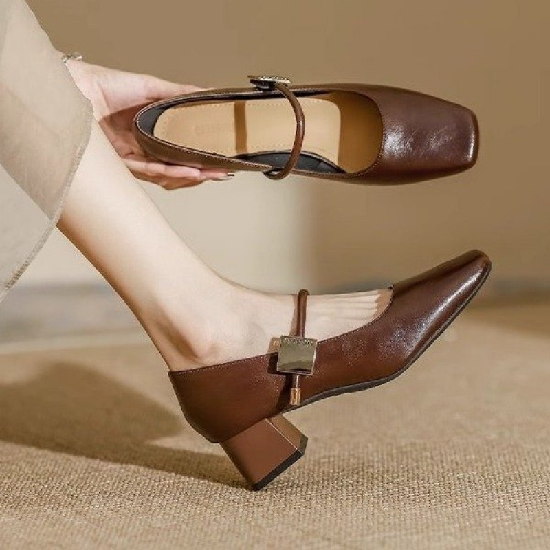chinese dress ladies Handmade Barefoot Leather Shoes New Brown Women