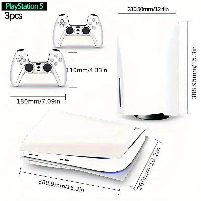 3pcs autocollants pour   de jeu [décoration personnalisée pour consoles et  s de jeux] thème ciel étoilé autocollants playstation 5 - résistants à lusure, anti-rayures, anti-transpiration, antidérapants, amovibles   résidus, faciles à décoller