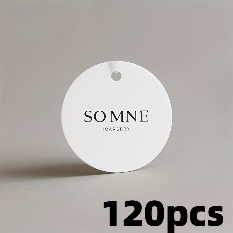 TEMU [customized]round Perforated Card "no String" Without Accessories, Customizable Logo And Coated Paper Cards Suitable For Thank You Cards, After-