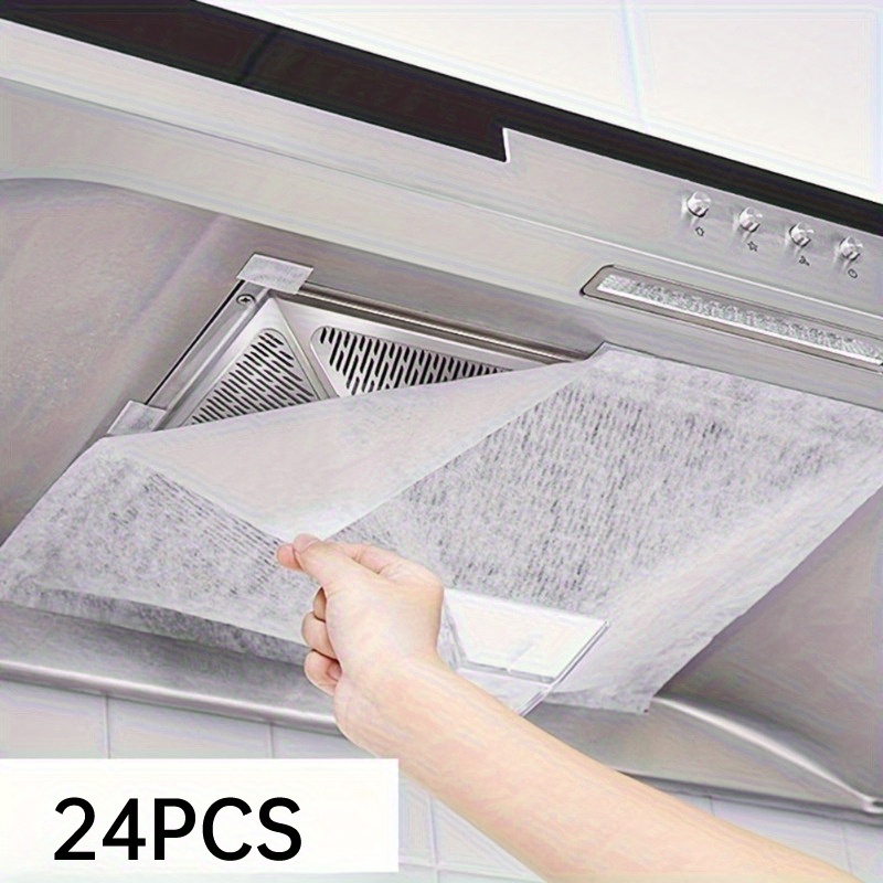 E-shop Set mit 24 Küchenhauben-Ölhauben, mit ölabsorbierender Folie und Papierfiltern, entwickelt für die temporäre Ölabsorption an der Seite,
