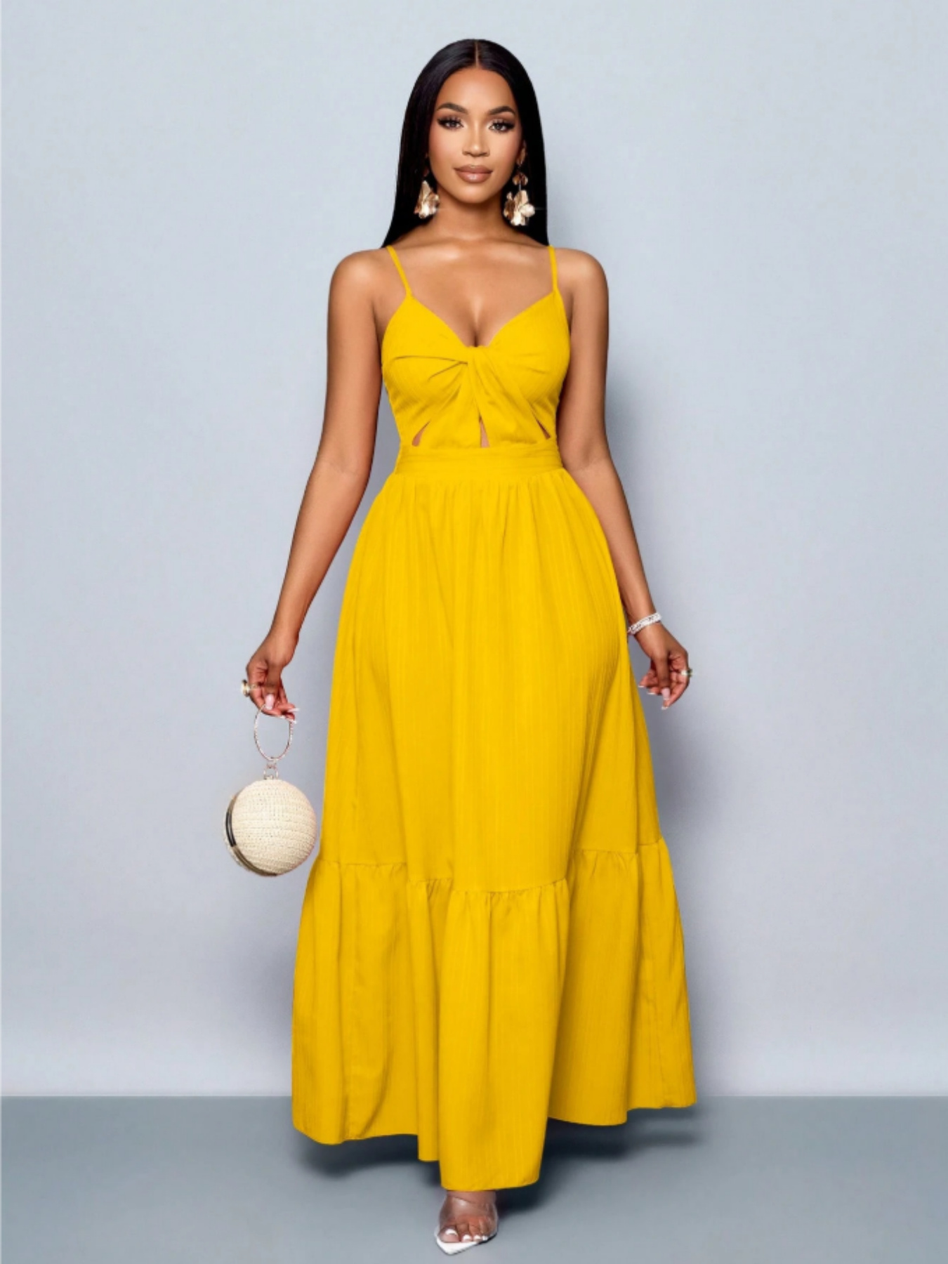 women yellow dress sold on Temu United States