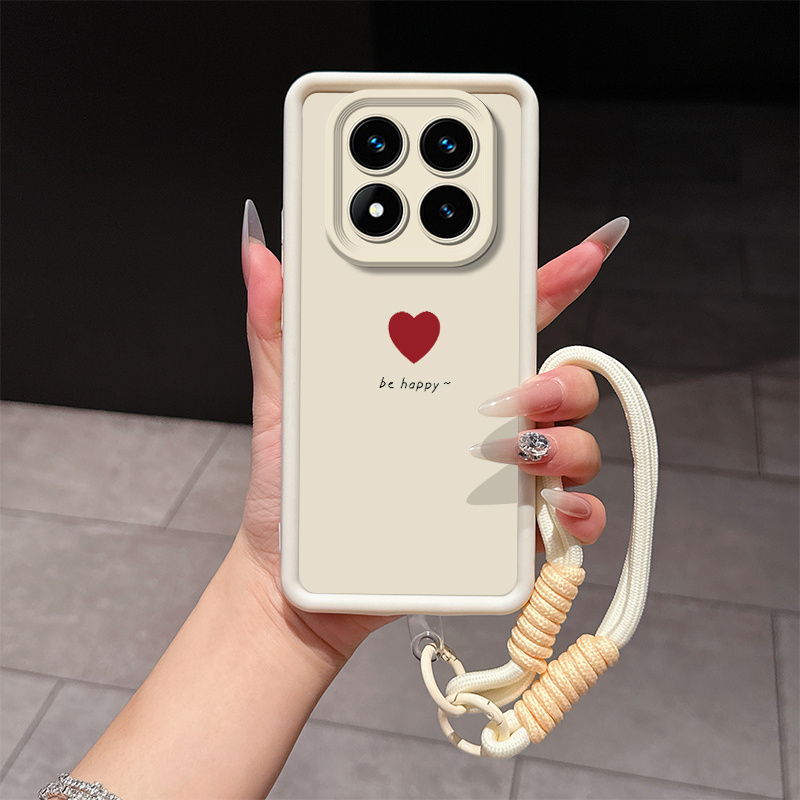 TEMU para Teléfono - Fundas Básicas con Tema de Amor Compatibles con Xiaomi y Redmi Note 14 Pro 5G, con Diseño de Cordón Adecuado los Géneros.