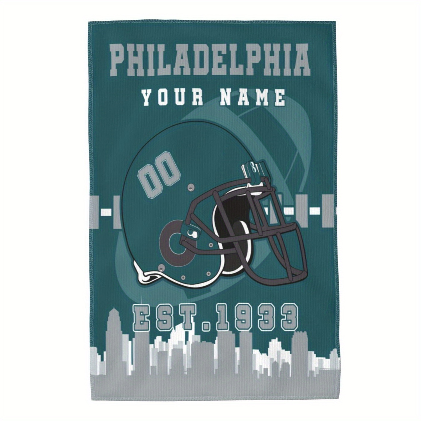 

Custom Philadelphia Football Towel - Personalized Absorbent Beach & Bath Towel With Name, Perfect Gift For Sports Fans, 18x26 Inches, Football Towel