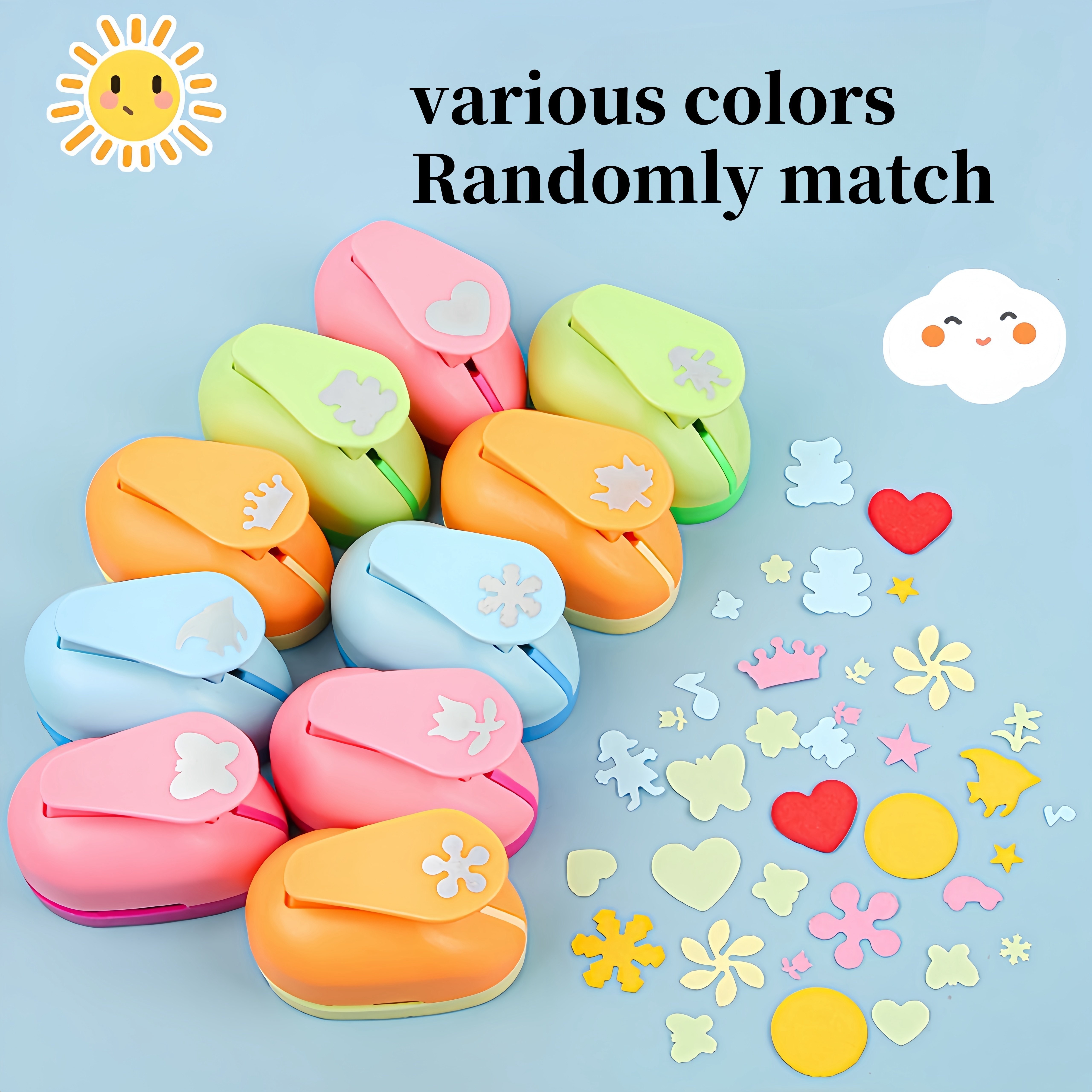 4ks barevn� raz�tkovac� & d�rovac� - r�zn� vzory scrapbooking, p��n�, dekorace den�ku | p�enosn� n�stroje pro tvo�en� s kv�t�, srdc�, hv�zd 0